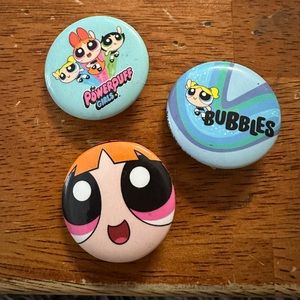 Power puff girls button pins